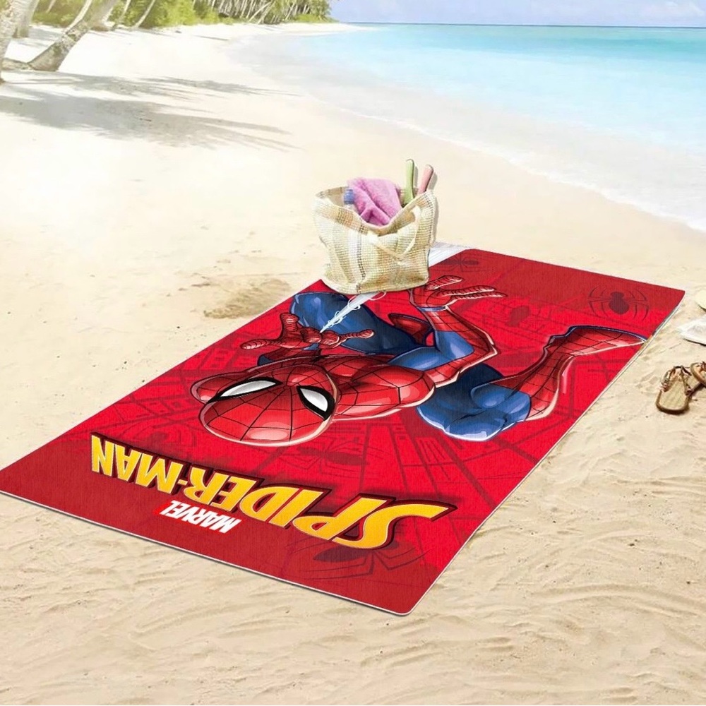 Marvel Spider-Man Beach Towel 27.5 x 55 Inches Kids Pool Bath Towel Red - Picture 6 of 8